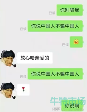 中国人不骗中国人什么梗