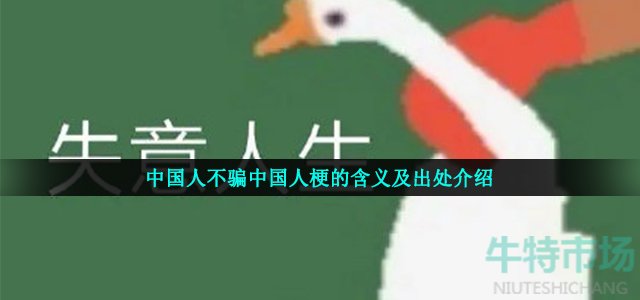 中国人不骗中国人什么梗