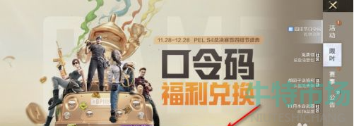 和平精英四排节口令码怎么用