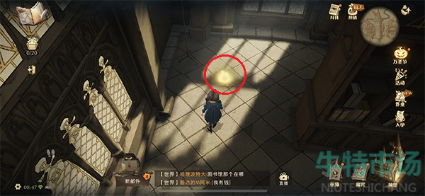 哈利波特魔法觉醒图书馆里的画像在哪